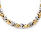 Sophia Jewelers 18 Two-Tone Sterling Silver Necklace with Gold-Tone Accents