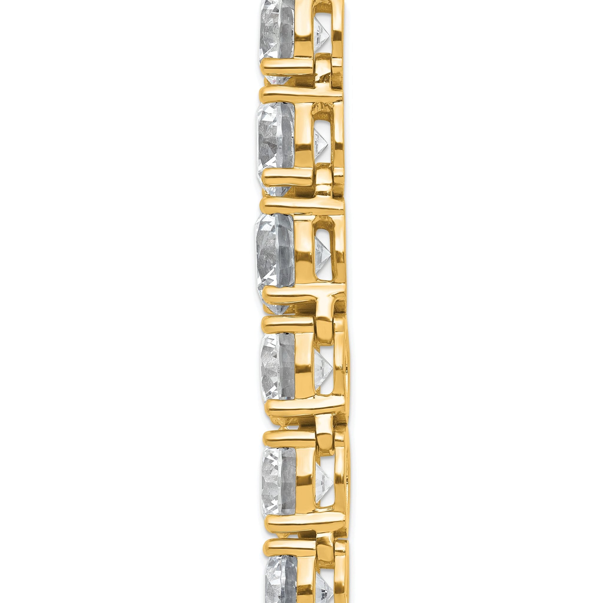 14k 72 3/8 carat Lab Grown Diamond VS/SI+ G+ Complete Round 20 inch Graduated Tennis Necklace