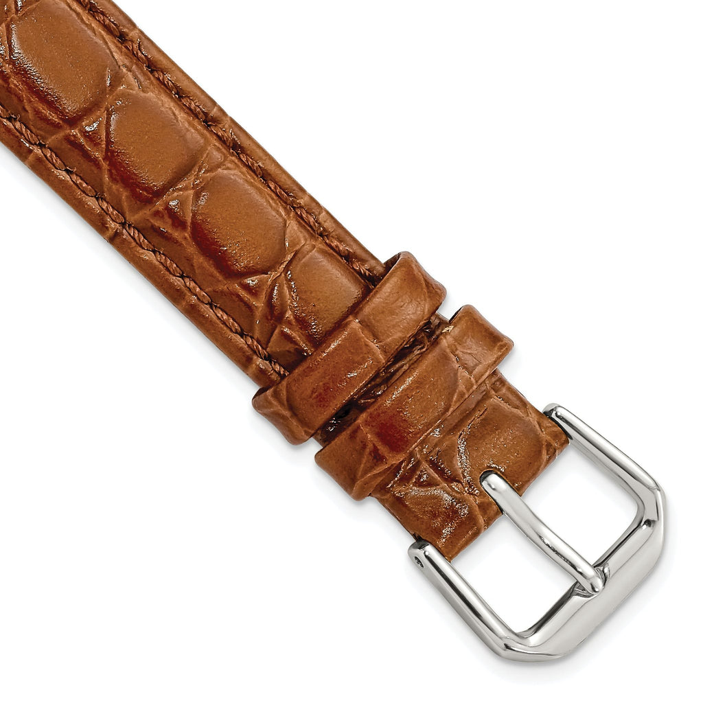 Havana Alligator-Grain Leather Watch Band, 12mm