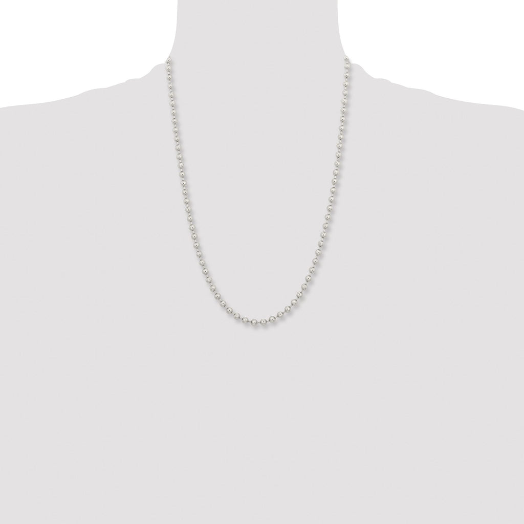 Polished 5mm Ball Chain in Stainless Steel