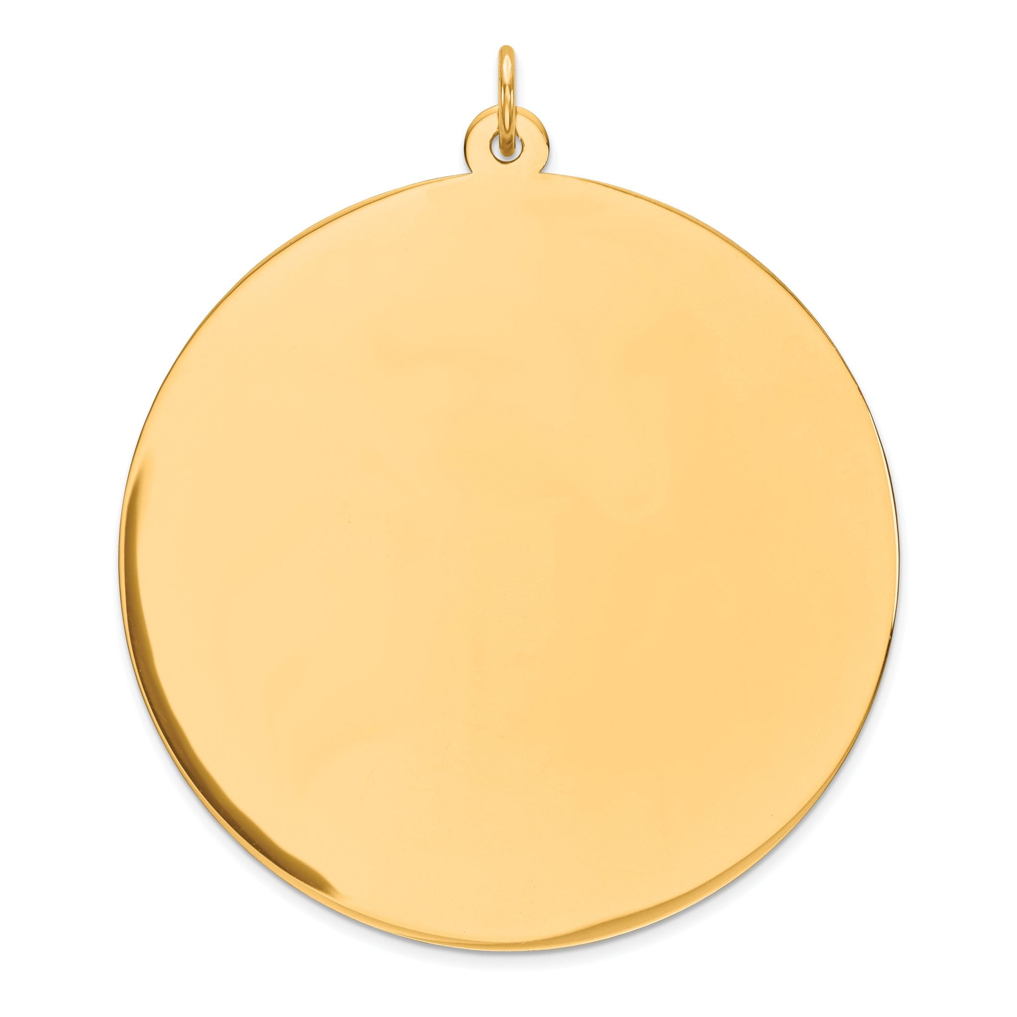 Sterling Silver GP Engraveable Round Polished Disc Charm Main image