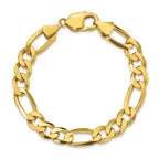10k 10mm Concave Open Figaro Chain