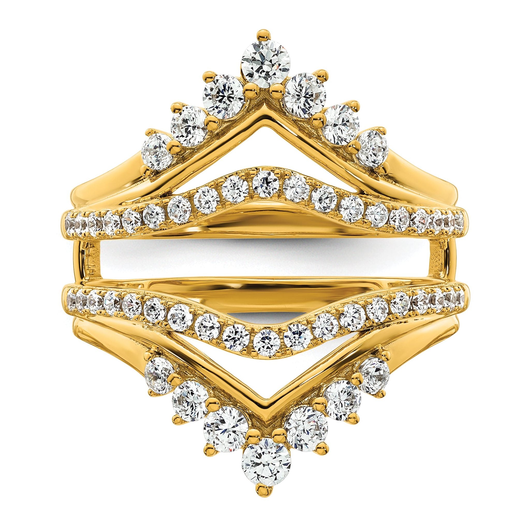 14k 1 carat Lab Grown Diamond VS/SI+ G+ Complete Ring Guard