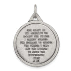 Sterling Silver 925 Praying Hands Pendant with Antiqued Finish