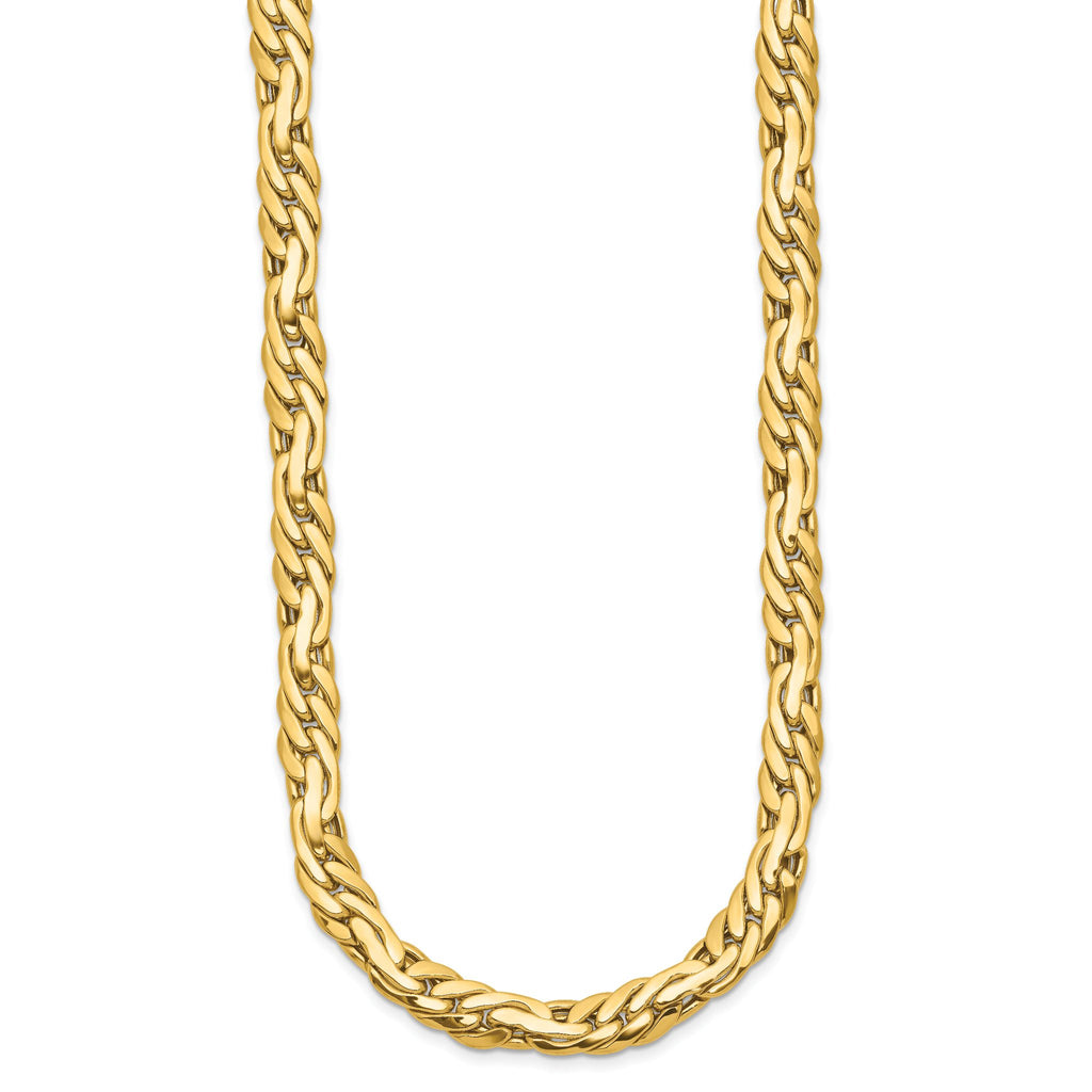 14K Polished 7.5mm Fancy Link Necklace