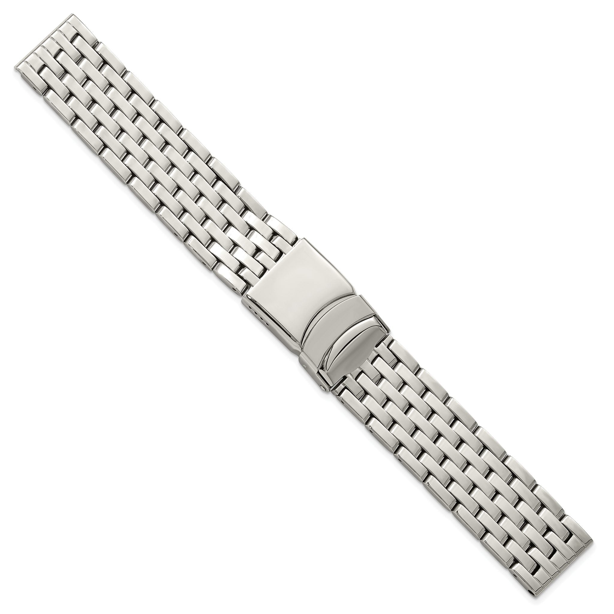 Navitimer-Style Watch Band in Stainless Steel, 24mm