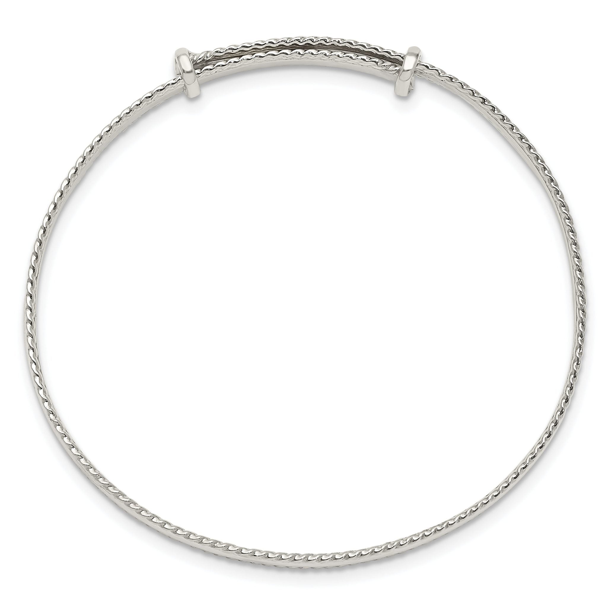 Sterling Silver 925 Girls' Milgrain Adjustable Polished Bracelet Secondary image