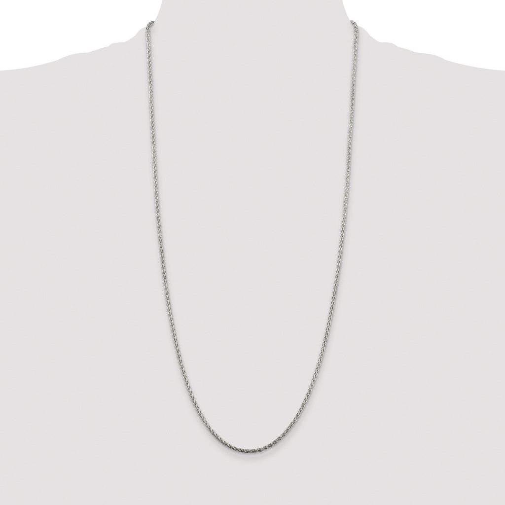 Diamond-Cut Spiga Chain Necklace in Sterling Silver