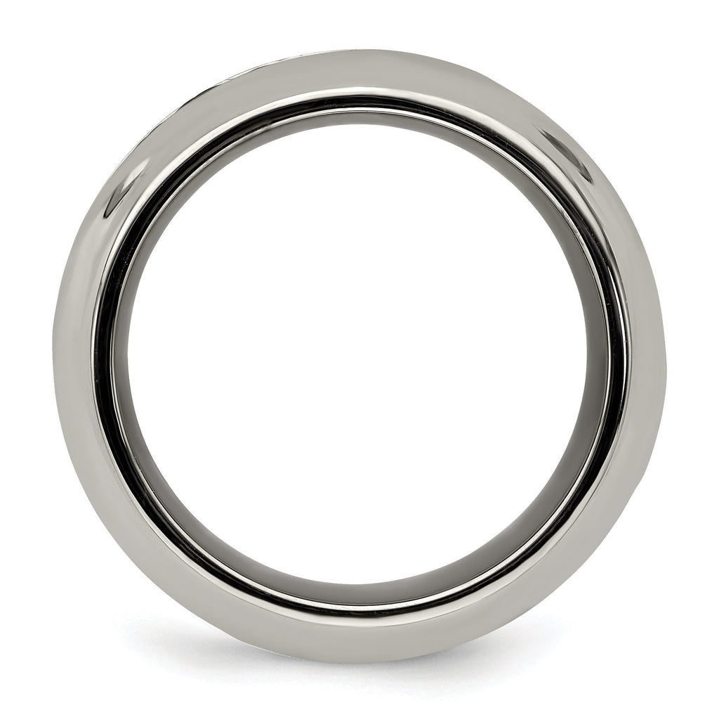 Edward Mirell Stainless Steel and Black Ti Double Cable 10.75mm Band