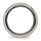 Edward Mirell Stainless Steel and Black Ti Double Cable 10.75mm Band