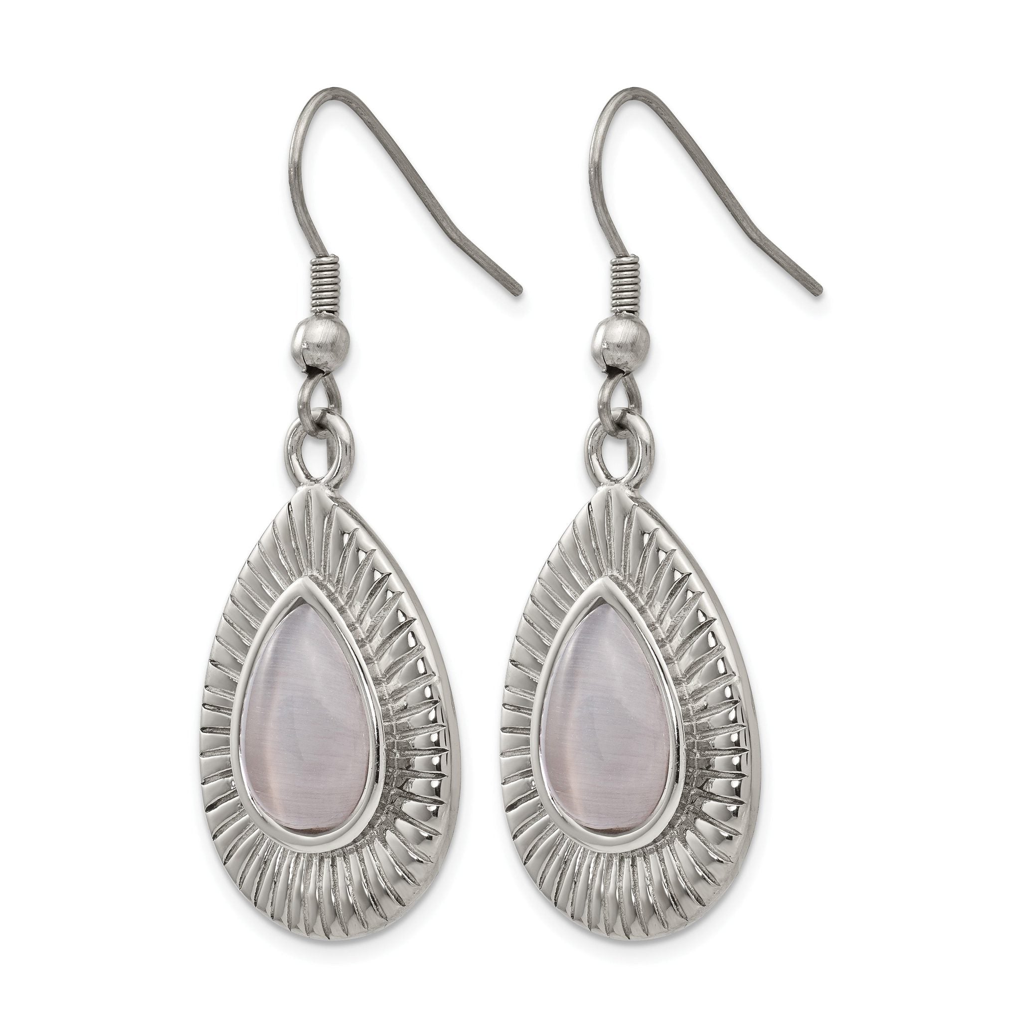 Stainless Steel Polished Drop Dangle Earrings for Women Secondary image