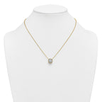 14k 3 carat Certified Lab Grown Diamond VS+ F+ Round Complete Bezel Set 18 inch Necklace