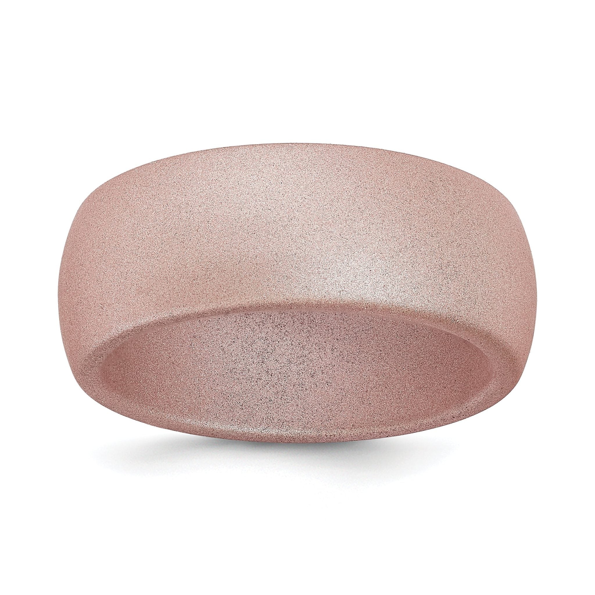 Domed Silicone Wedding Band in Pink Metallic, 8.7mm Main image