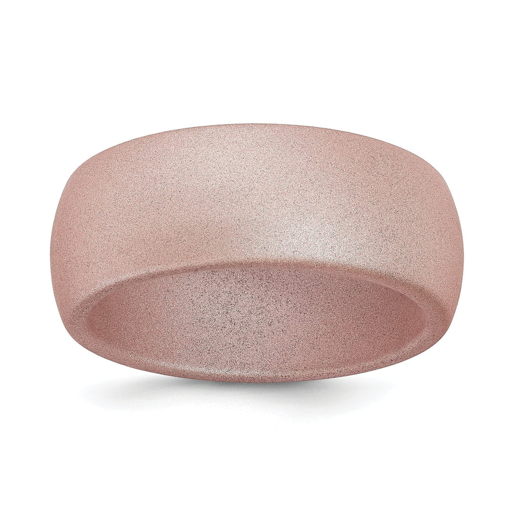 Domed Silicone Wedding Band in Pink Metallic, 8.7mm