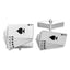 Rhodium-Plated Sterling Silver Royal Flush Cuff Links