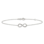 Sterling Silver Infinity 9 inch Plus 1 inch Extender - Total 10 inch Anklet