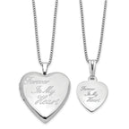 Sterling Silver RH-plated FOREVER 20mm/12mm Locket/Pendant Set