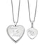 Sterling Silver RH-plated FOREVER 20mm/12mm Locket/Pendant Set