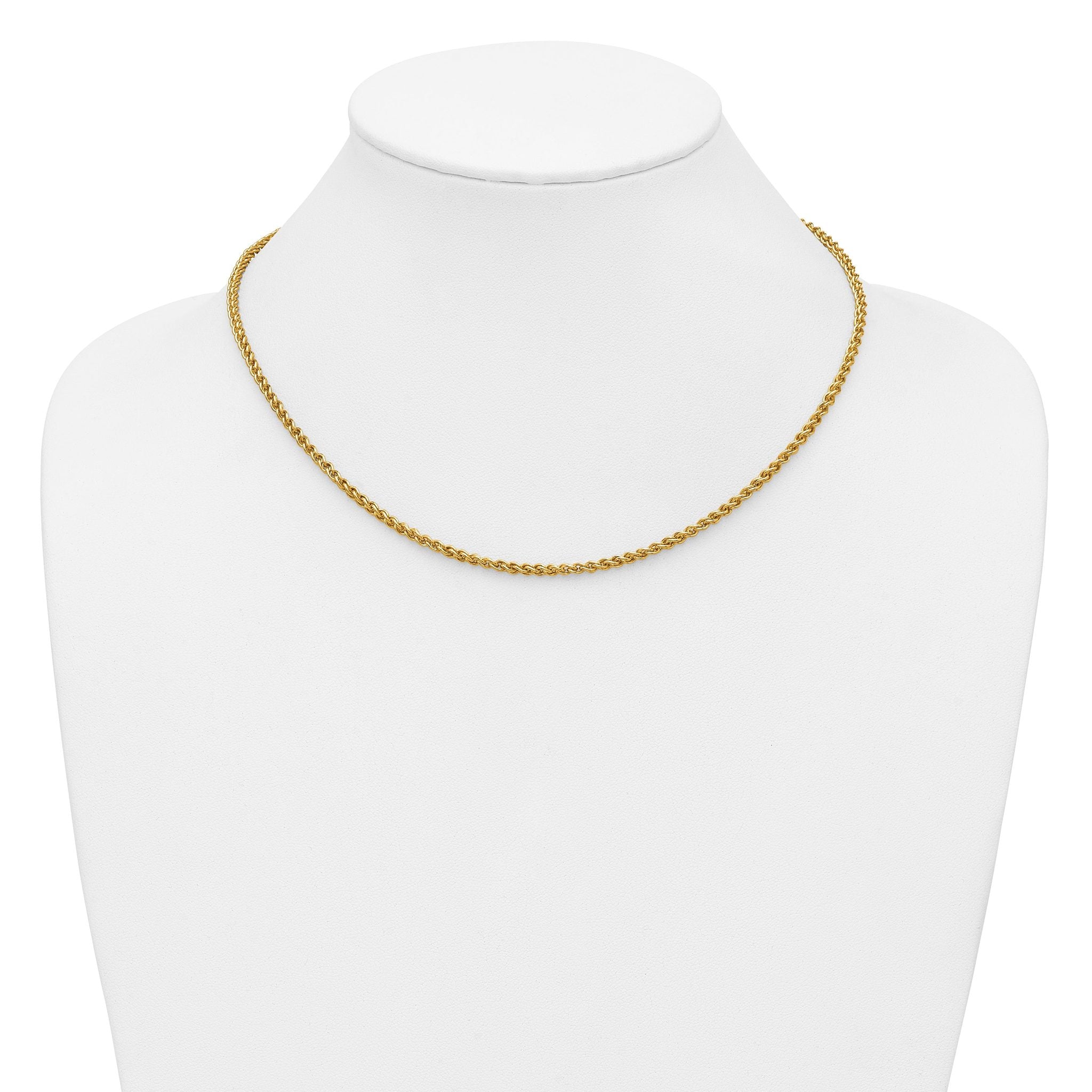 14K Gold Filled Wheat Chain Necklace in 2.8mm Width