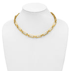 14K Polished Fancy Link Necklace
