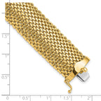 14k 7.25in 18.75mm Polished Mesh Bracelet