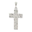 Sterling Silver 925 Nugget Cross Pendant with Polished Finish
