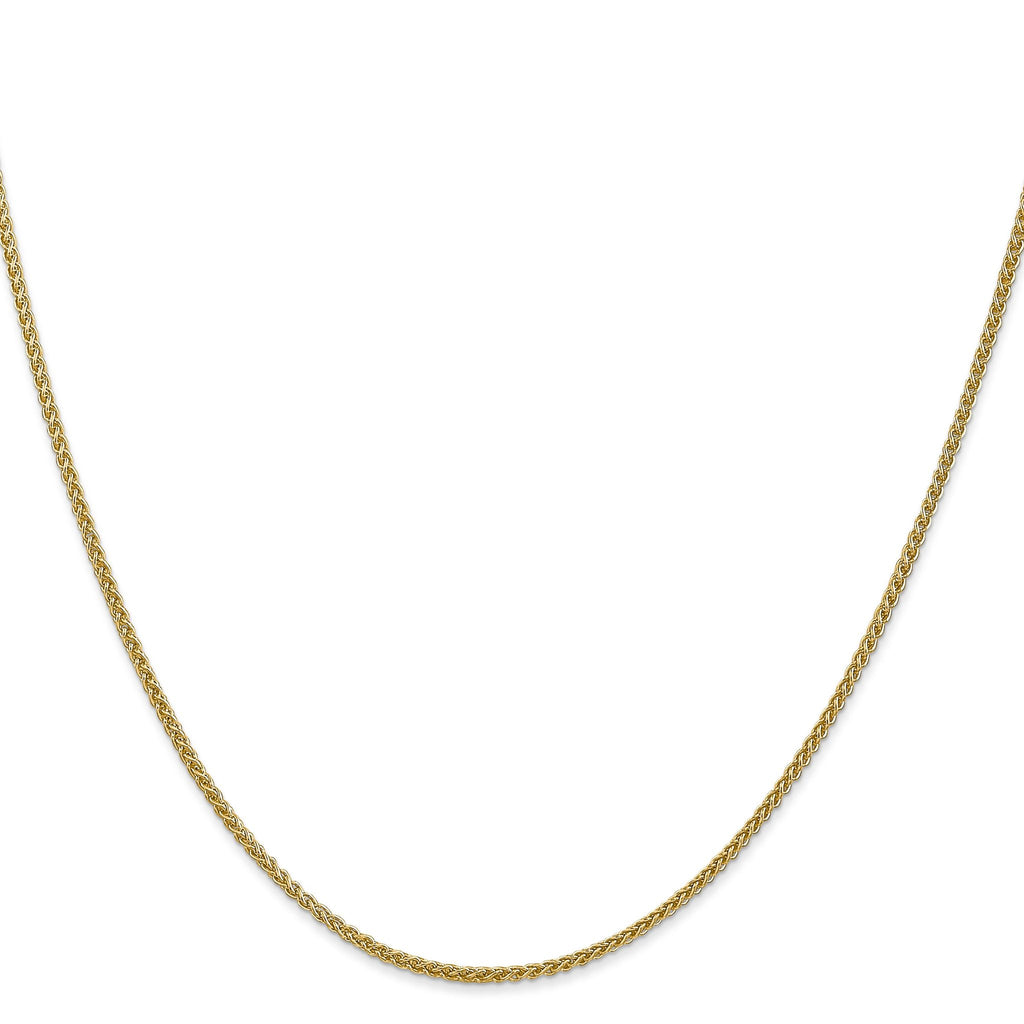 Wheat Chain Necklace in 14K Yellow Gold, 1.55mm