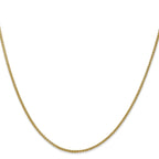 Wheat Chain Necklace in 14K Yellow Gold, 1.55mm