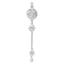 SS Polished Textured Flowers Double Strand Chain Pendant