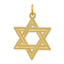 24k Gold-Plated Sterling Silver Star of David Pendant with Polished Finish