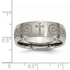 Titanium Unisex Wedding Band with Laser Design Engravable