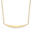 14K Polished Curved Bar with 2in. ext. Necklace
