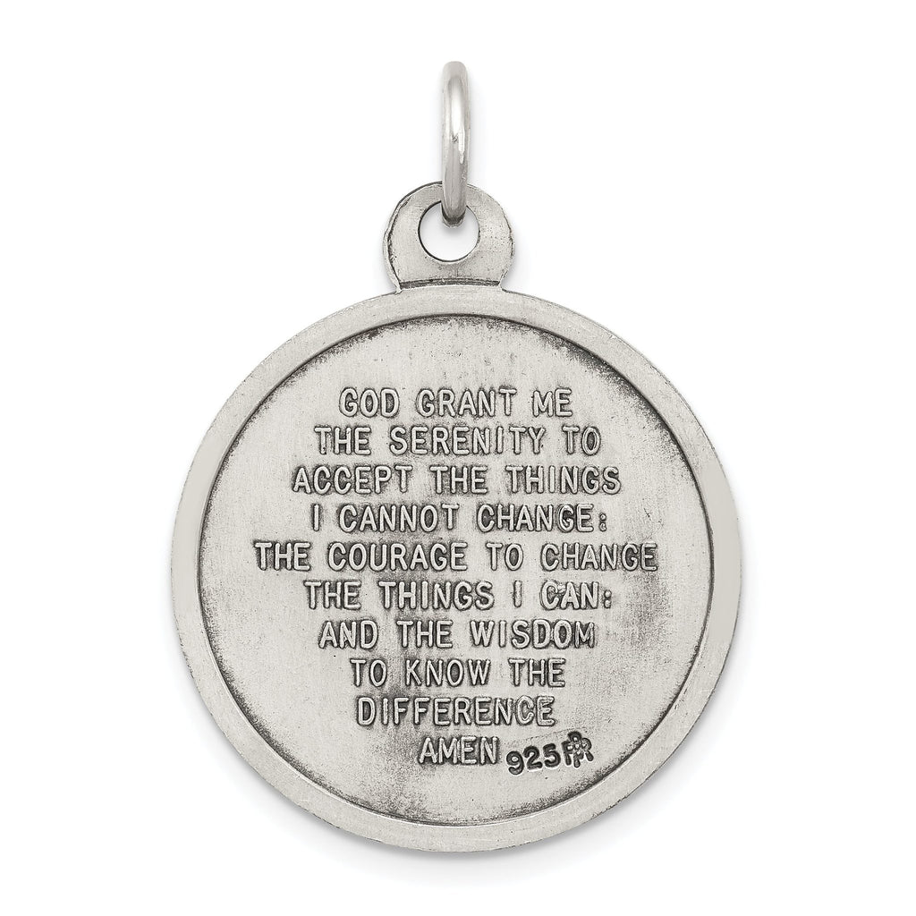Sophia Jewelers Sterling Silver 925 Praying Hands Antique Solid Pendant