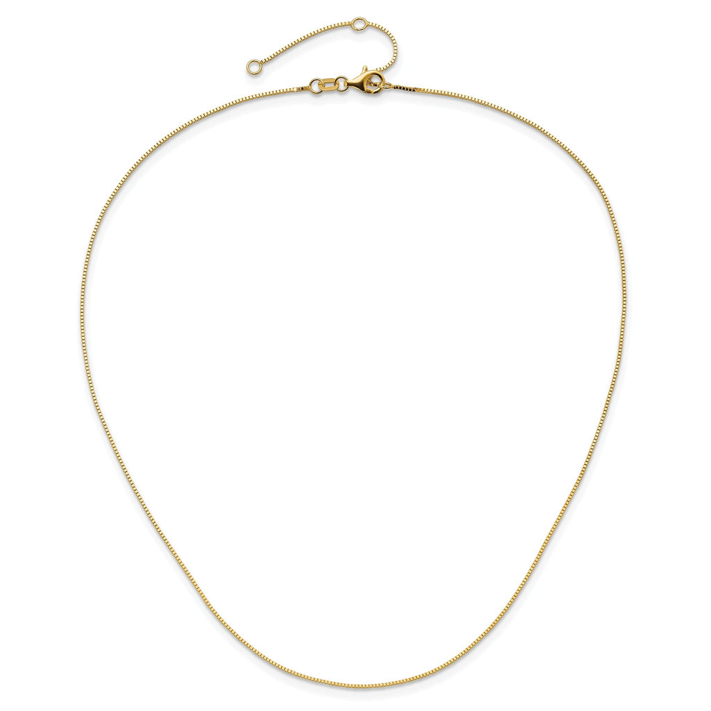 0.7mm 10K Yellow Gold Box Chain