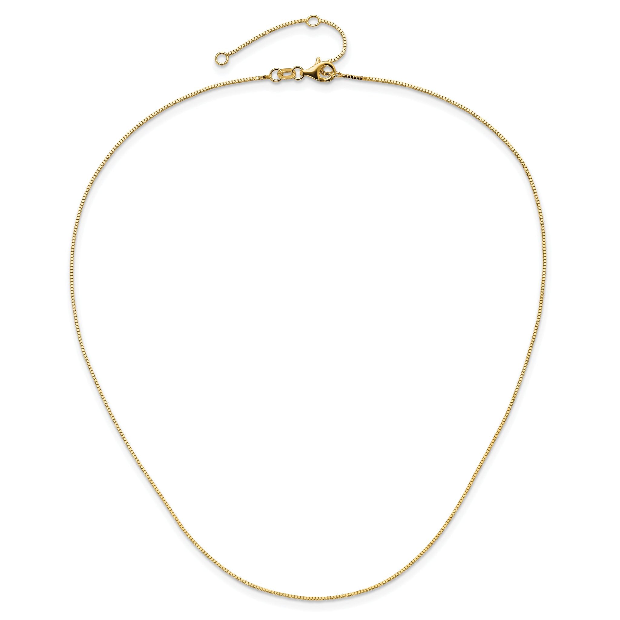 0.7mm 10K Yellow Gold Box Chain
