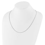 Sterling Silver RH-plated Adjustable 1.15mm Box Chain