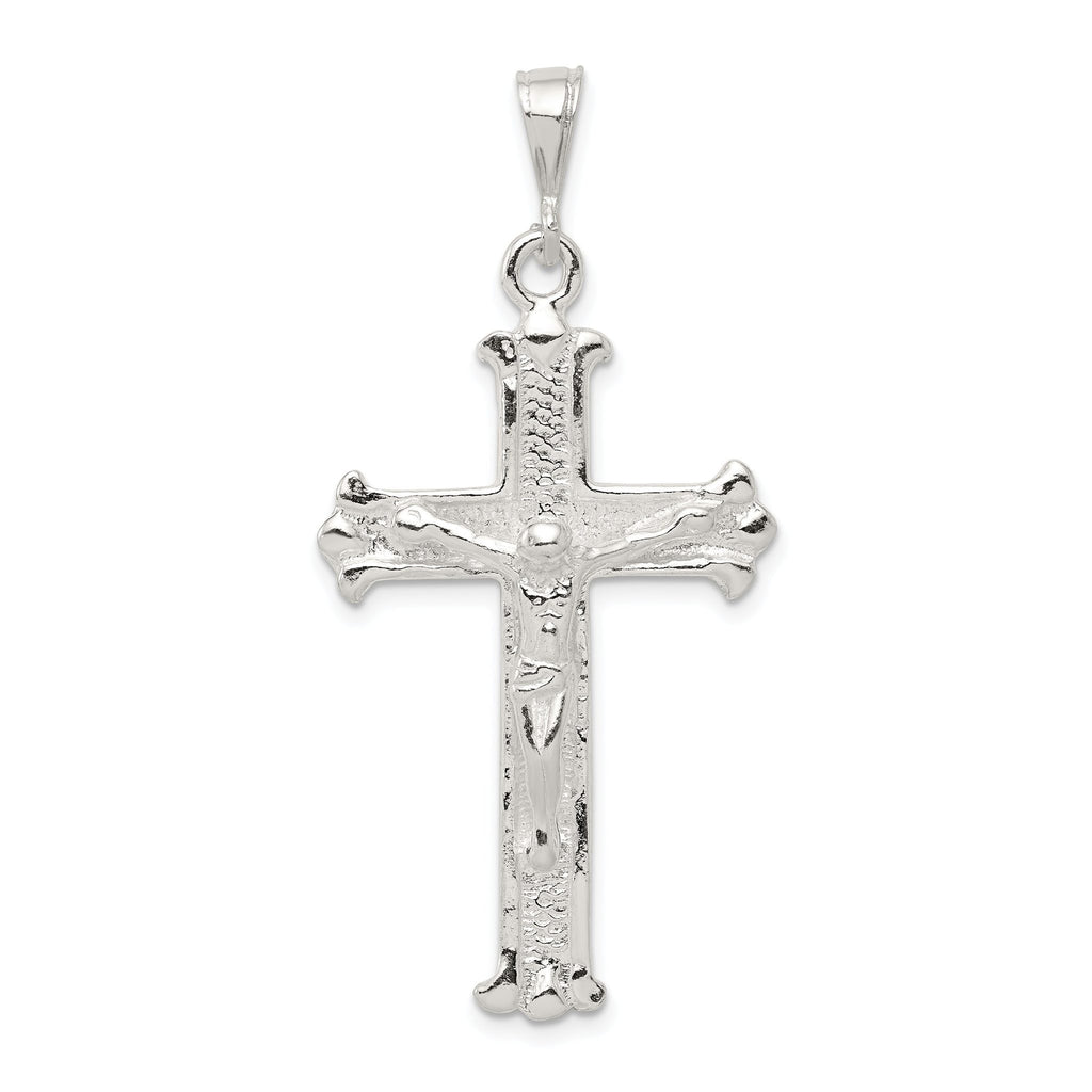 Sterling Silver 925 Crucifix Pendant with Polished Anti-Tarnish Finish