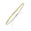 Sterling Silver 925 Stackable Yellow Enamel Bangle with Polished Finish