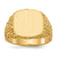 14k 13.5x13.5mm Closed Back Men's Signet Ring