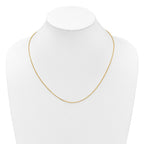 14 Karat Adjustable 1.65mm Semi-Solid Diamond-Cut Cable Chain