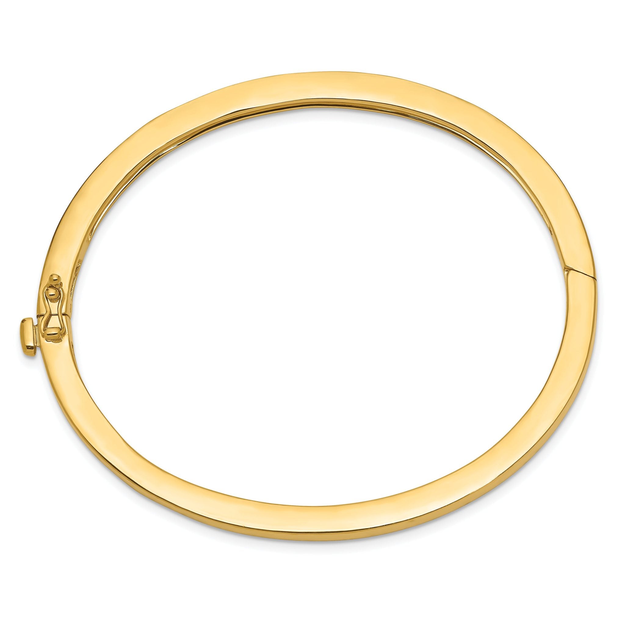 14k 3.6mm Polished Solid Hinged Bangle Secondary image