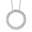 14k White Gold 3 carat Lab Grown Diamond VS/SI+ G+ Complete 18 inch Circle Slide Necklace