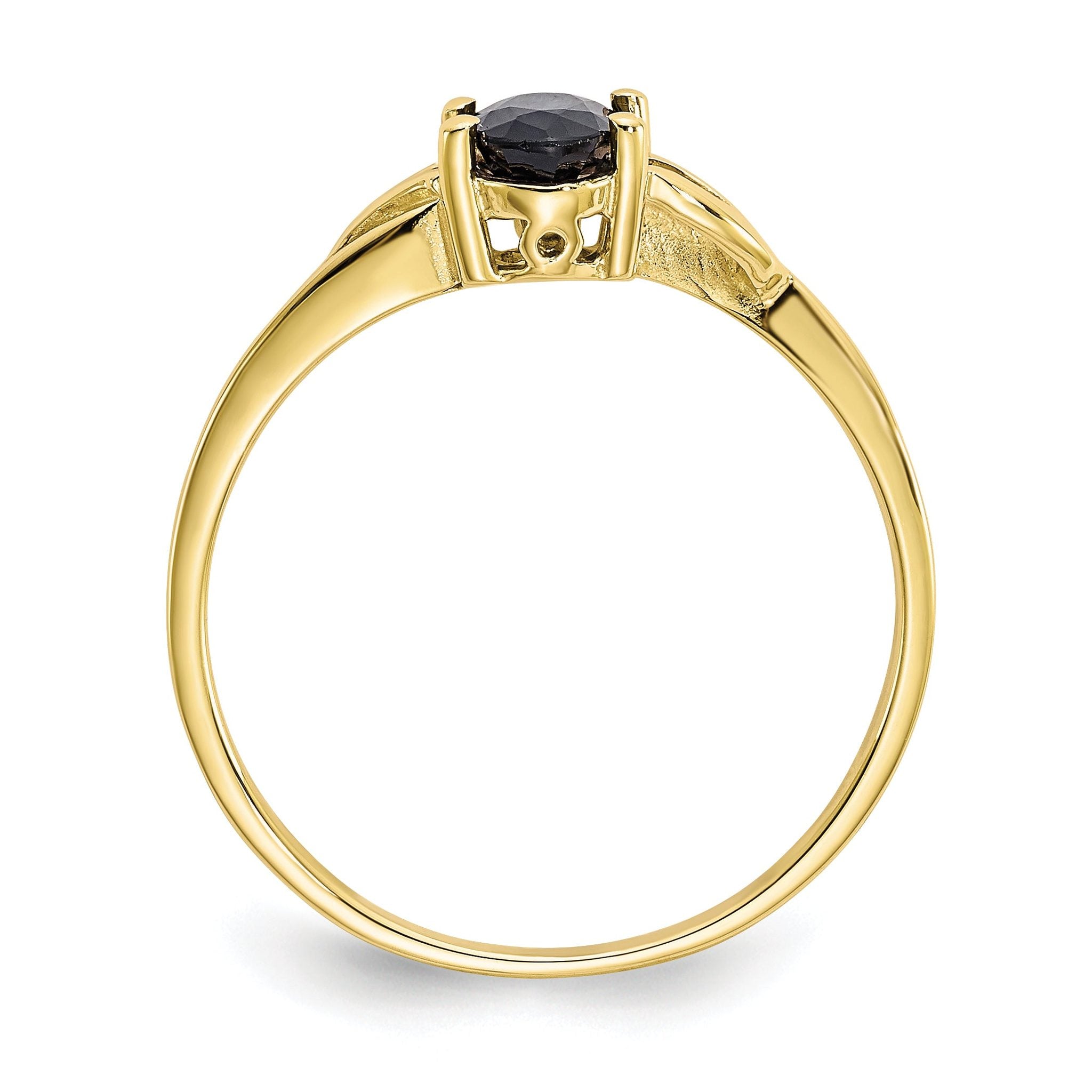 10k Polished Genuine Sapphire Birthstone Ring Secondary image