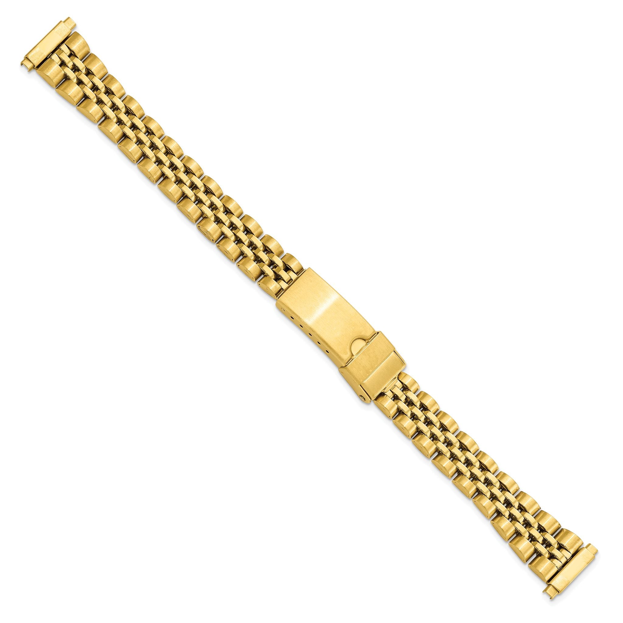 Jubilee-Style Watch Band in Gold-Tone Stainless Steel, 12-15mm Secondary image
