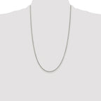 Round Box Chain Necklace in Sterling Silver, 1.75mm