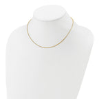 Sterling Silver Gold-plated 1.2mm Round Box 1in+1in Adj. Chain