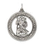 Sterling Silver Antiqued St. Christopher Pendant Solid Die-Struck Vintage Charm