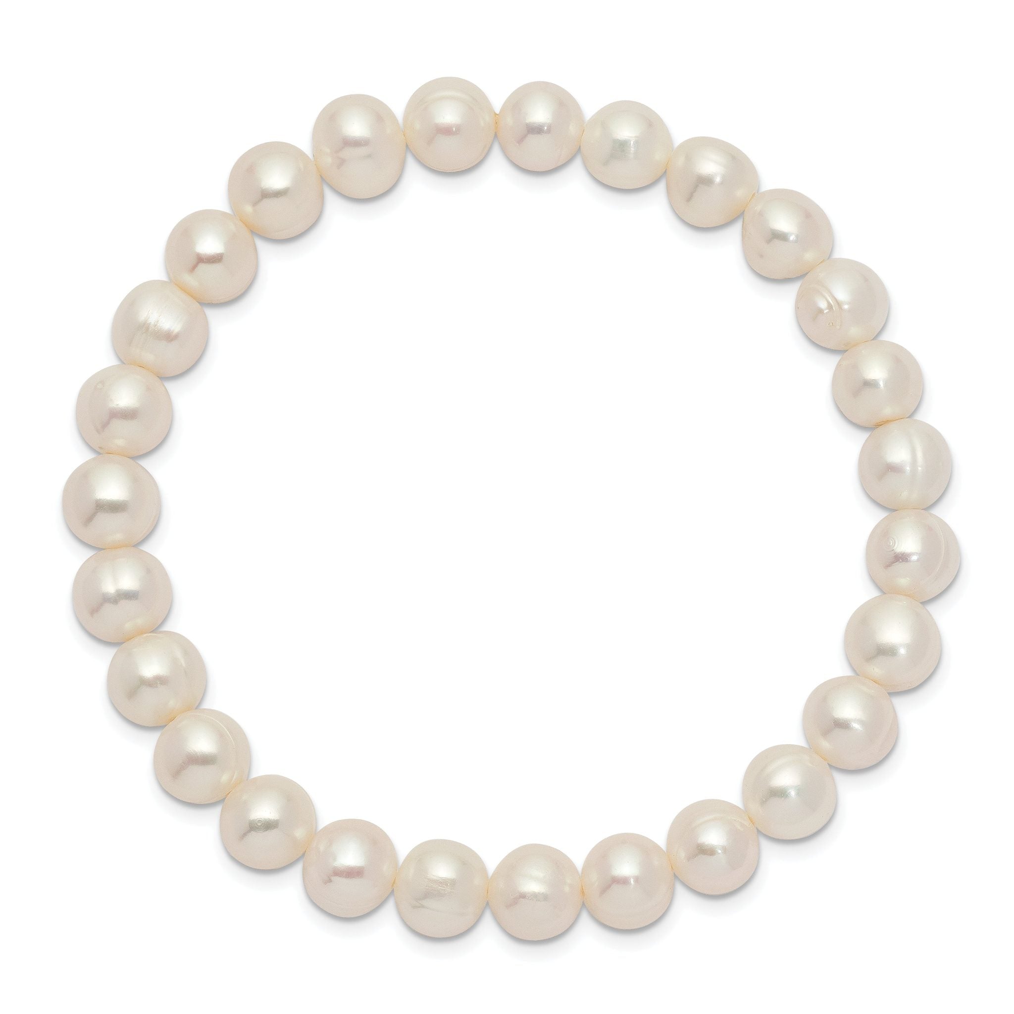6-7mm White Freshwater Cultured Pearl Stretch Bracelet Secondary image