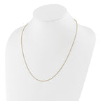 Sterling Silver Gold-plated Adjustable .95mm Round Box Chain