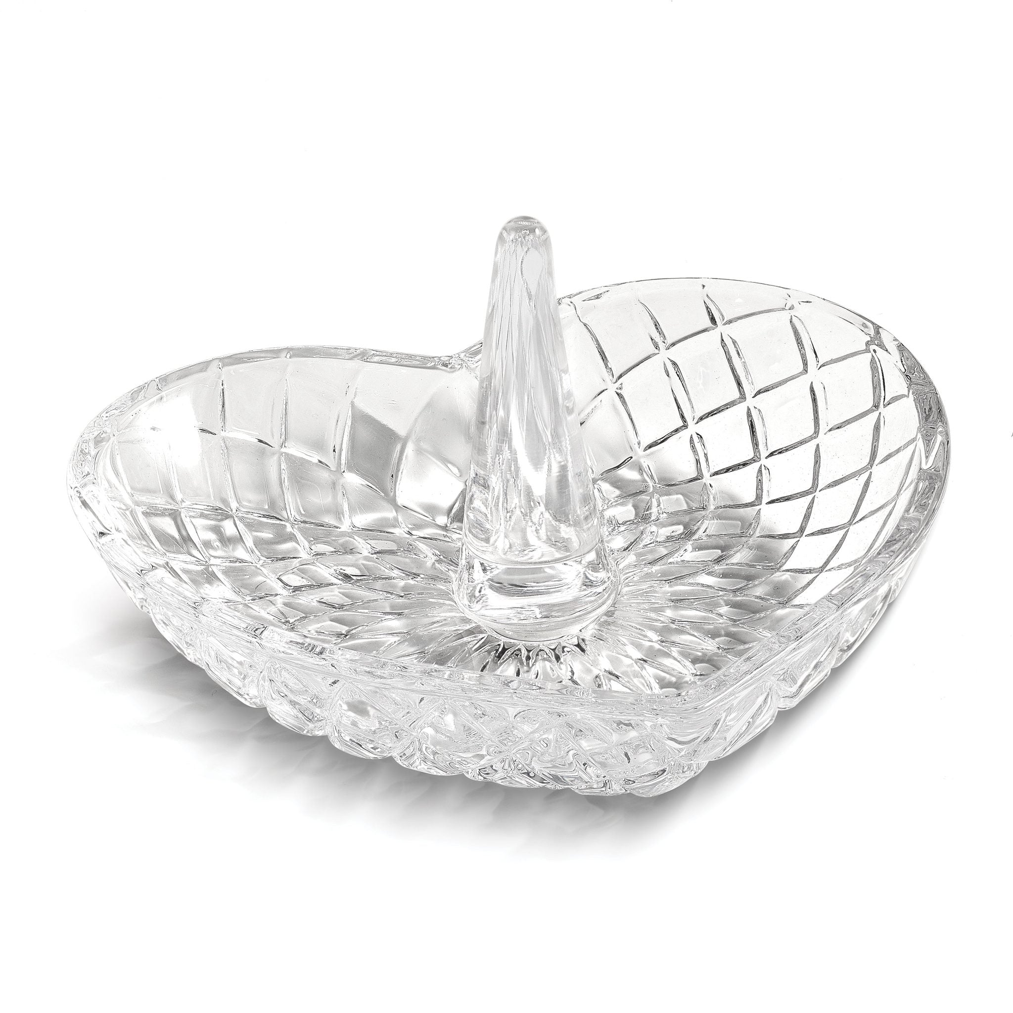 Heart-Shape Glass Ring Holder